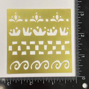 Solid Brass Stencil By Plaid With Crown & Wave Patterns